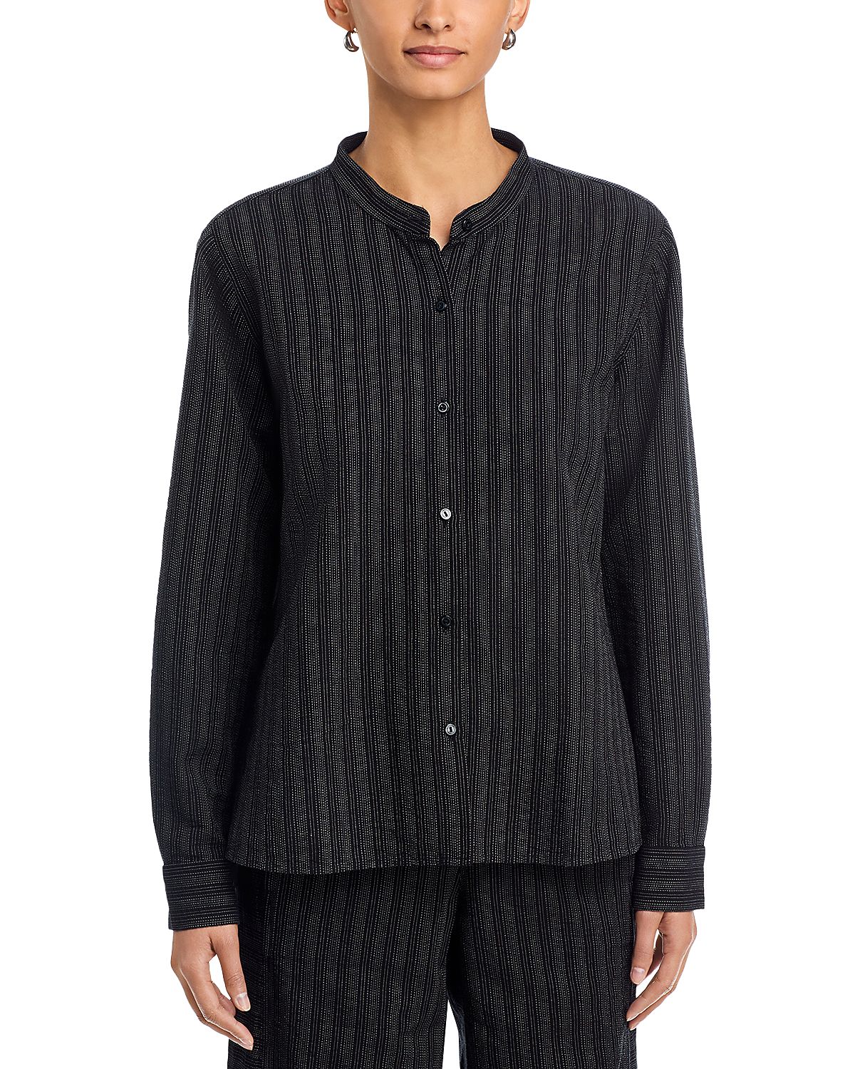 Eileen Fisher Mandarin Collar Top