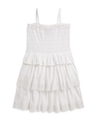 Girls' Smocked Cotton Jersey Dress - Big Kid
