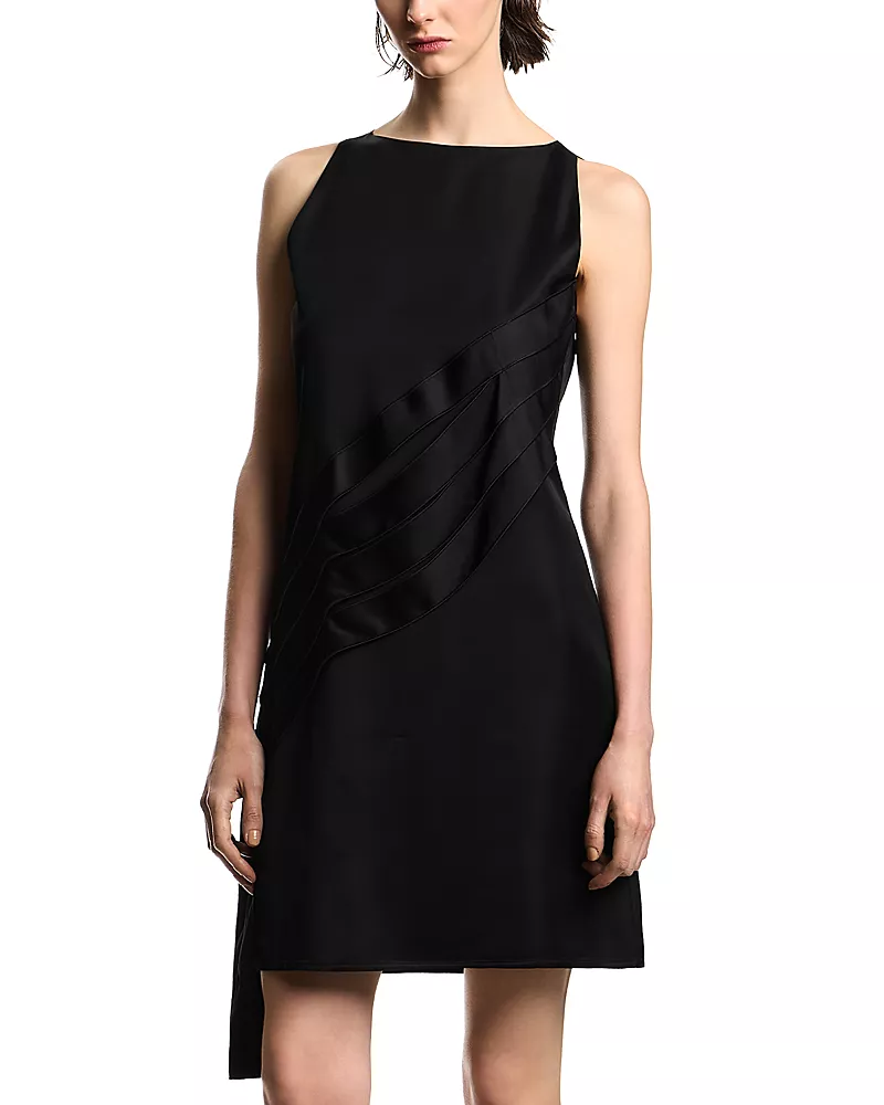 Emporio Armani Satin Fringe Mini Dress