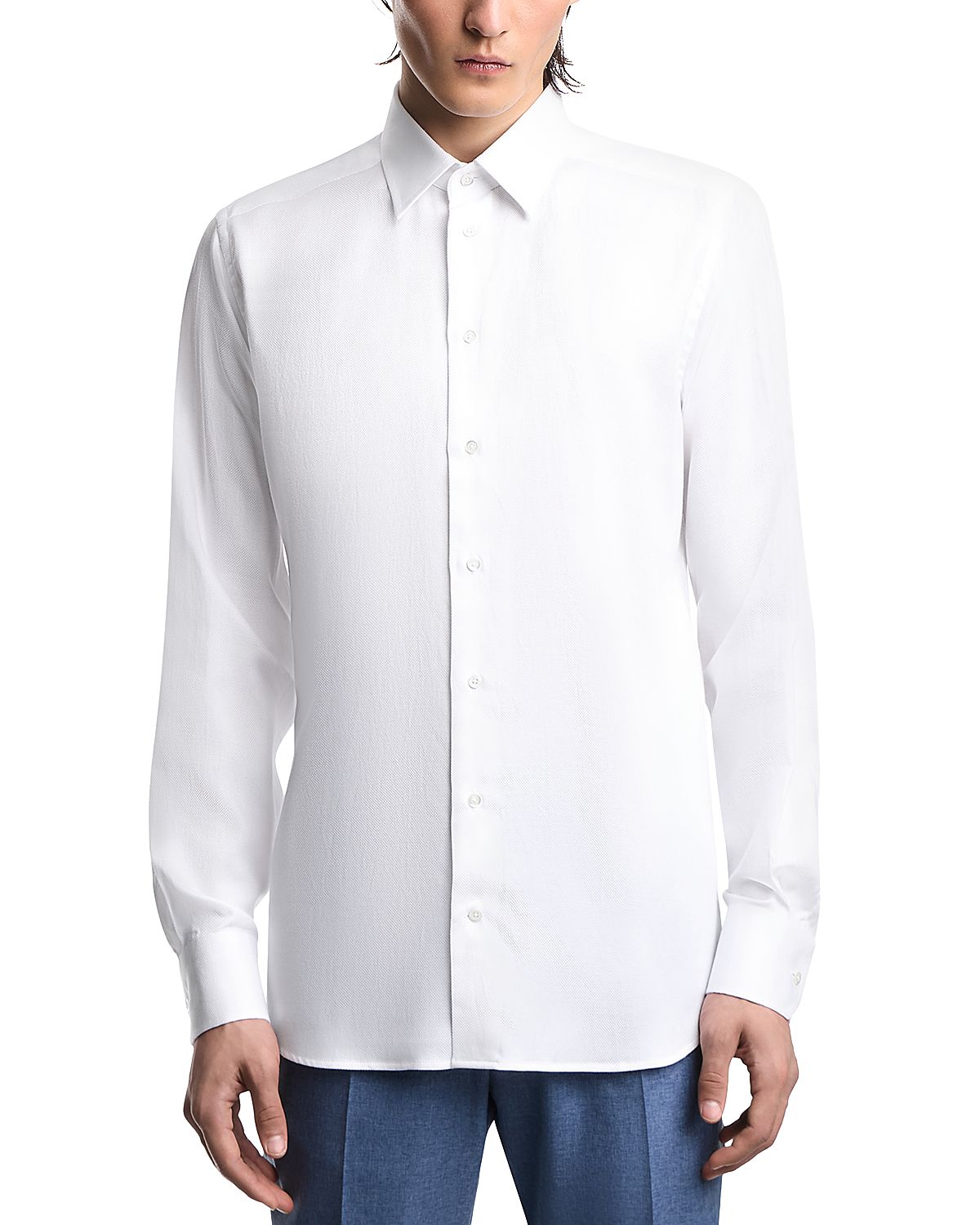 Emporio Armani New York Regular Fit Textured Dress Shirt