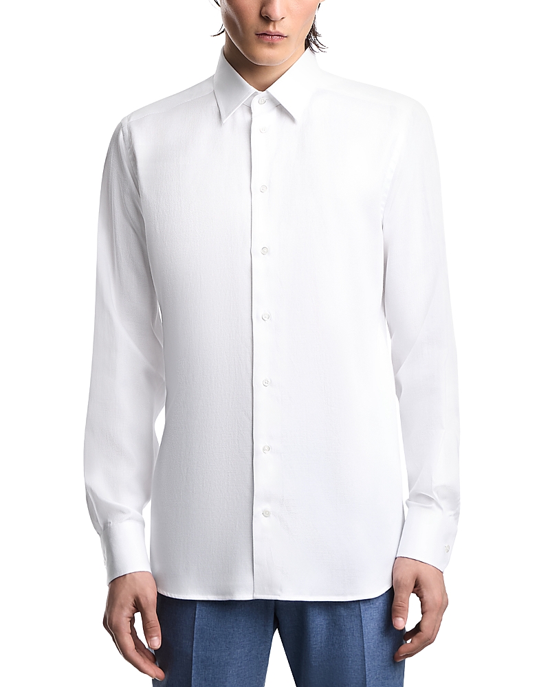 Emporio Armani New York Regular Fit Textured Dress Shirt
