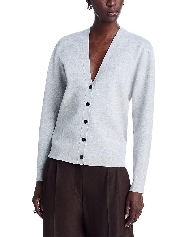 Theory V Neck Long Sleeve Cardigan Sweater