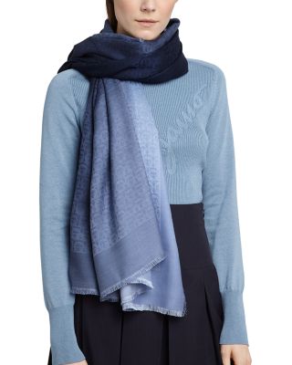 Gancini Wool & Silk Jacquard Scarf