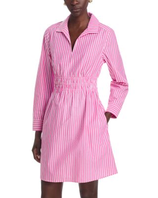 Sunlit Stripe Long Sleeve Shirt Dress
