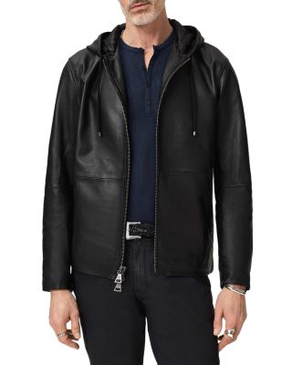 Niko Leather Hoodie with Zipper