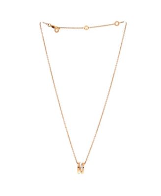  B.Zero1 Design Legend Zaha Hadid Pendant Necklace 18K Rose Gold with Ceramic, 18"