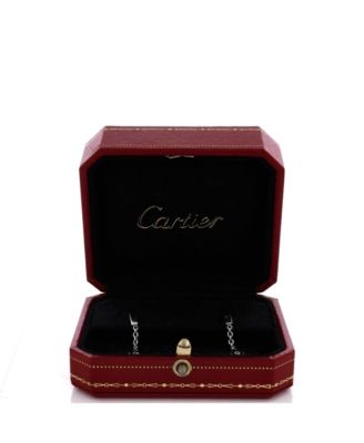  Mon Amour Heart Drop Earrings 18K White Gold with Diamonds