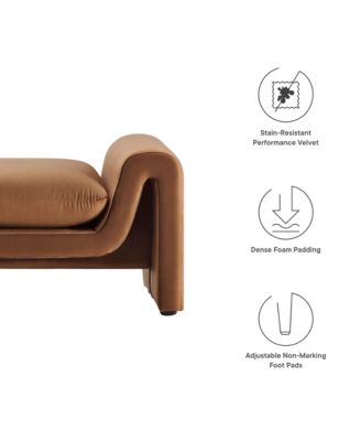 Waverly Performance Velvet Bench