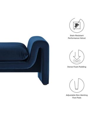 Waverly Performance Velvet Bench