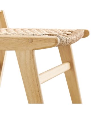 Saoirse Woven Rope Wood Dining Side Chair, Set of 2