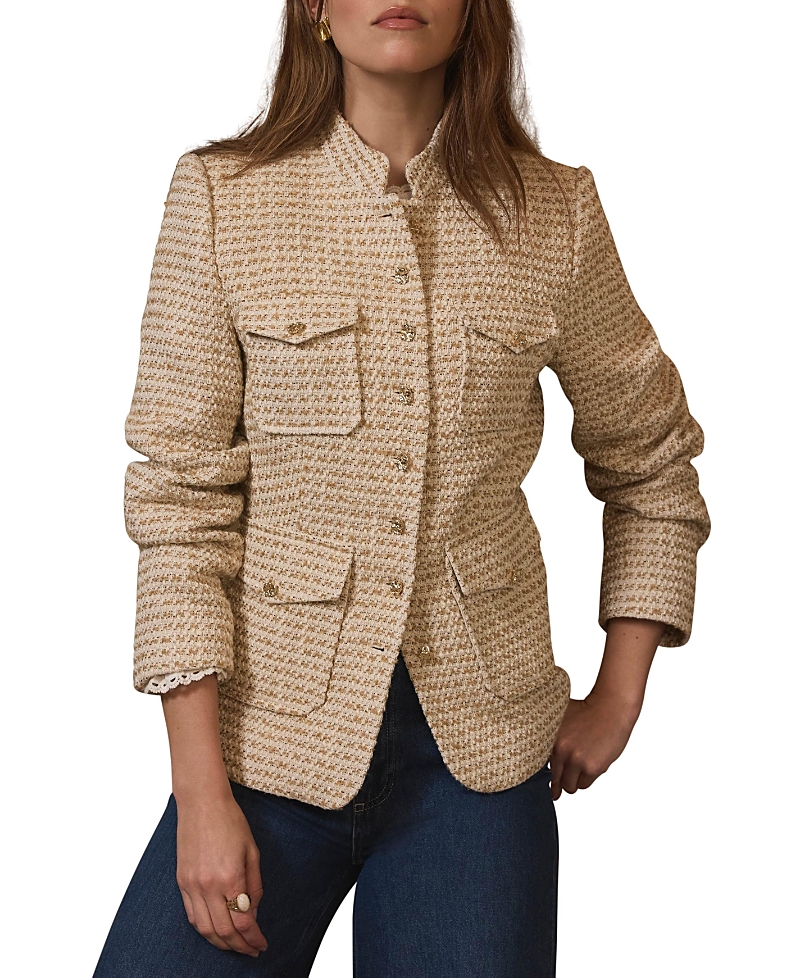 Mint Velvet Women's Boucle Pocket Detail Jacket