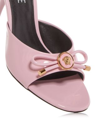 Women's Opera Bow 85mm Patent Mule Sandals 