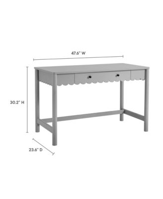 Emmeline 1-Drawer Scallop Writing Desk