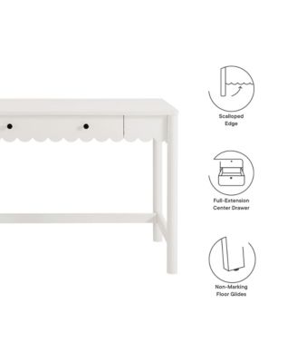 Emmeline 1-Drawer Scallop Writing Desk