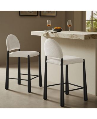  Hayley Upholstered Fabric Counter Stool