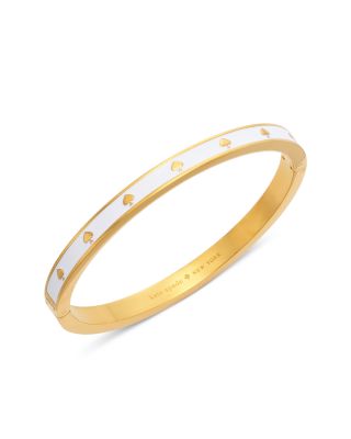 Spot the Spade Enamel Hinged Bangle Bracelet