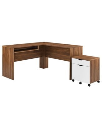 Envision Wood Desk and File Cabinet, Set of 2