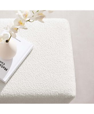  Tilden 17" Square Boucle Upholstered Ottoman