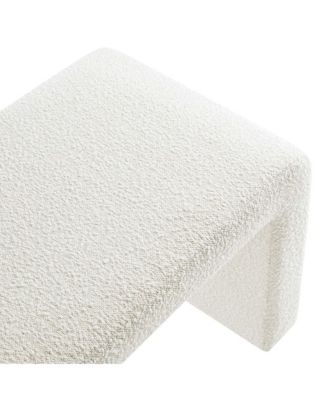  Simba Boucle Fabric Waterfall Long Bench