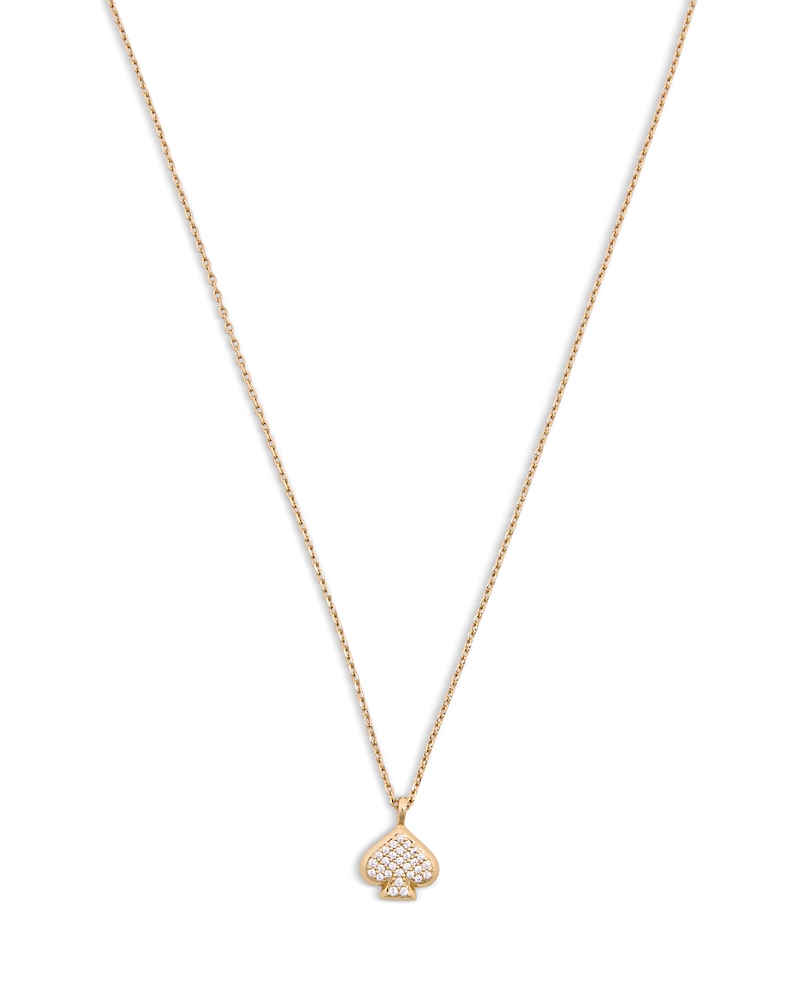 kate spade new york Everyday Spade Pave Mini Pendant Necklace, 17