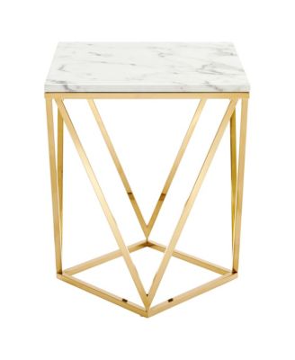  Vertex Gold Metal Stainless Steel End Table