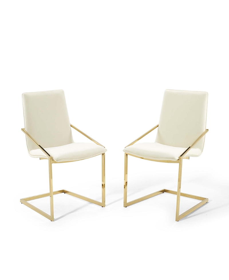 Modway Pitch Performance Velvet Dining Armchair, Set of 2