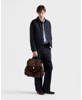  Explore Re-Nylon and Leather Backpack