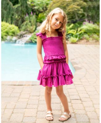  Girls' Zoe Smocked Tiered Dress - Little Kid, Big Kid
