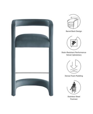  Winslow Performance Velvet Bar Stool