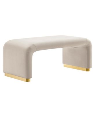 Koda Performance Velvet Waterfall Ottoman