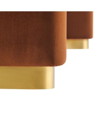 Koda Performance Velvet Waterfall Ottoman