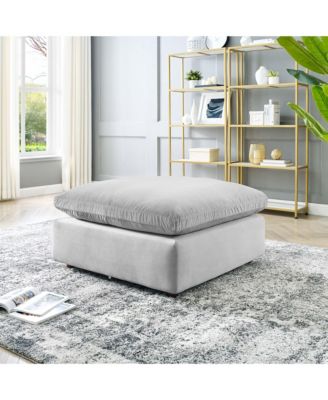  Commix Down Filled Overstuffed Performance Velvet Ottoman