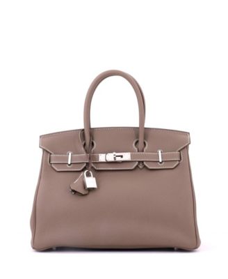 Birkin 30 Handbag Grey Togo with Palladium Hardware