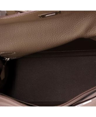 Kelly 28 Handbag Grey Togo with Palladium Hardware