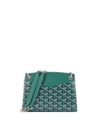  Mini Structured Rouette Chain Shoulder Bag Coated Canvas