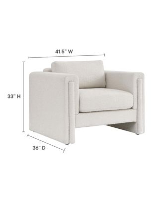 Visible Boucle Fabric Armchair