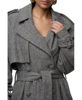  Herringbone Oversized Trench Coat