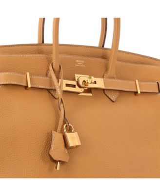Birkin 35 Handbag Brown Togo with Gold Hardware