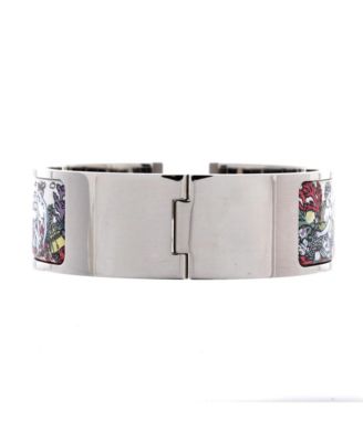Wide Clic Clac H Bracelet Printed Enamel