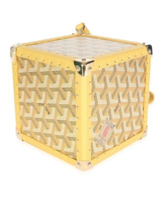 De Trunk Bag Leather;Canvas Handbag