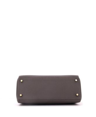 Kelly 28 Handbag Grey Togo with Gold Hardware
