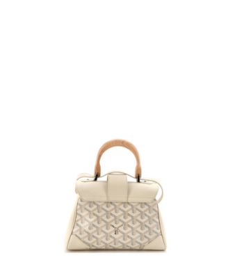 Mini Saigon Top Handle Bag Coated Canvas with Leather