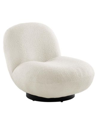 Kindred Boucle Upholstered Upholstered Fabric Swivel Chair