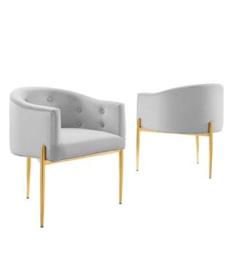 Savour Tufted Performance Velvet Accent Chairs, Set of 2