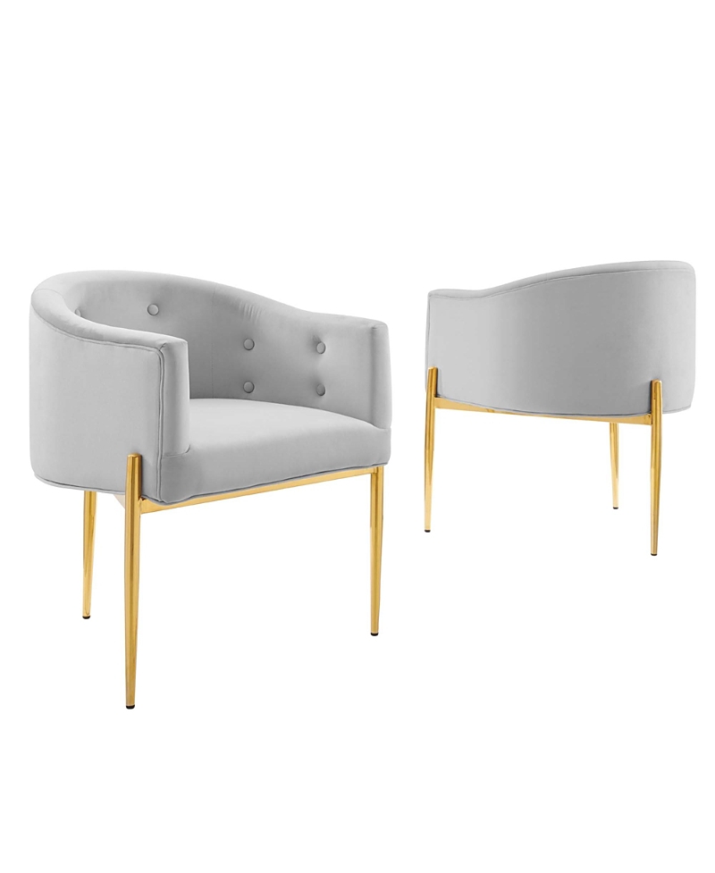 Photos - Display Cabinet / Bookcase Modway Savour Tufted Performance Velvet Accent Chairs, Set of 2 5D-9FD6-674EF87F28C5