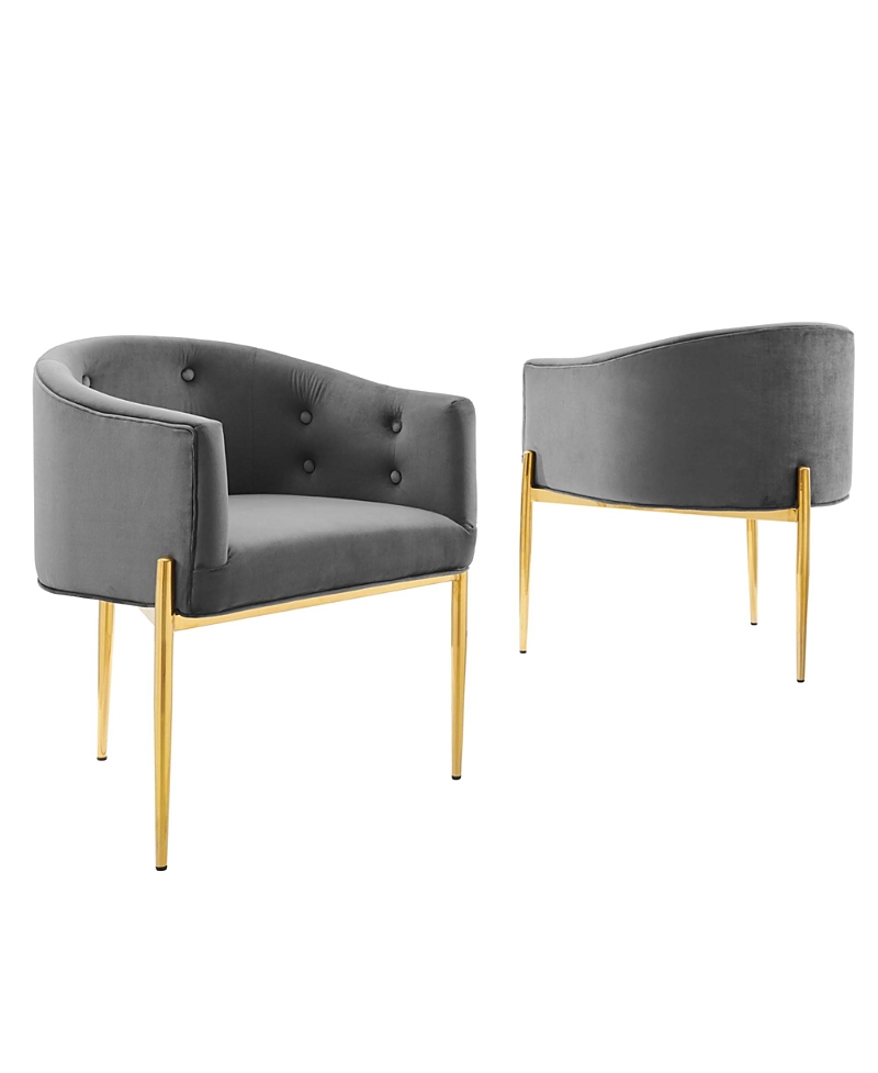 Photos - Display Cabinet / Bookcase Modway Savour Tufted Performance Velvet Accent Chairs, Set of 2 5D-9FD6-674EF87F28C5