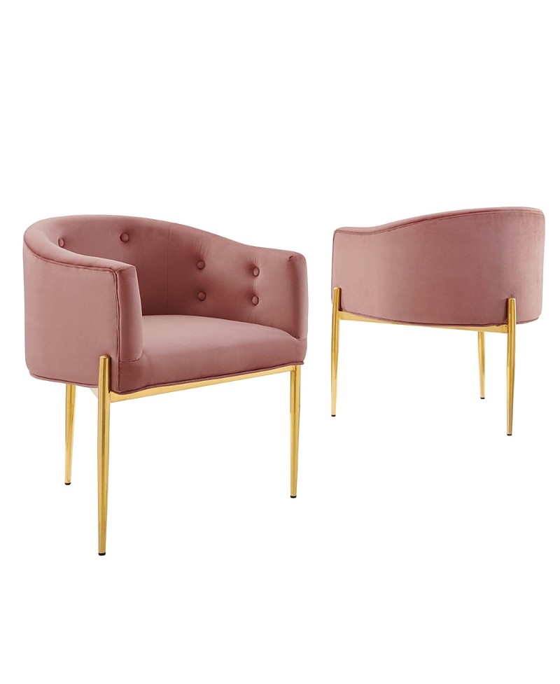 Photos - Display Cabinet / Bookcase Modway Savour Tufted Performance Velvet Accent Chairs, Set of 2 5D-9FD6-674EF87F28C5