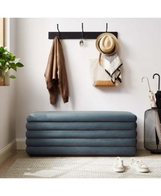 Mezzo Upholstered Performance Velvet Storage Bench