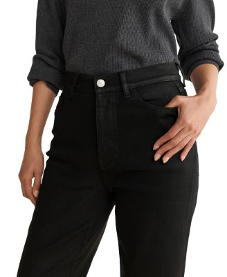  ASE Stretch Straight Jeans in Coated Noir