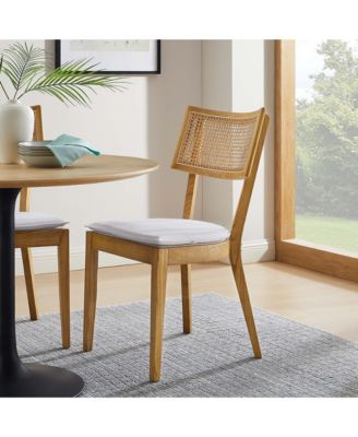 Caledonia Fabric Upholstered Wood Dining Chair, Set of 2